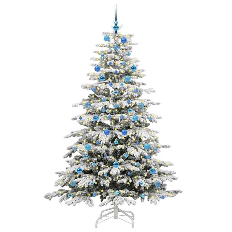 Sapin de Noël Artificiel à Branches Articulées Blanc 210 cm - 3