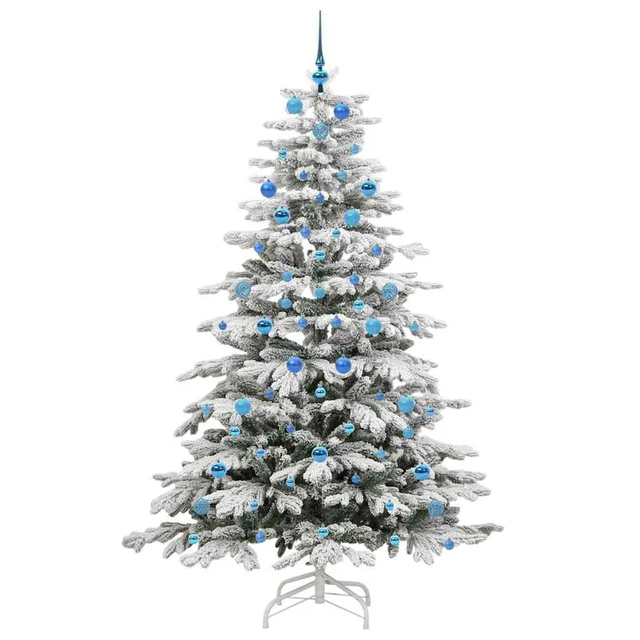 Sapin de Noël Artificiel à Branches Articulées Blanc 210 cm - 4