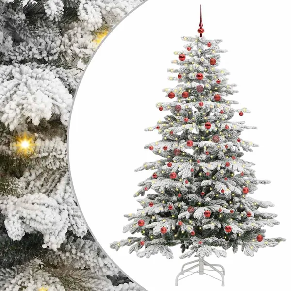 Sapin de Noël Artificiel à Branches Articulées Blanc 210 cm