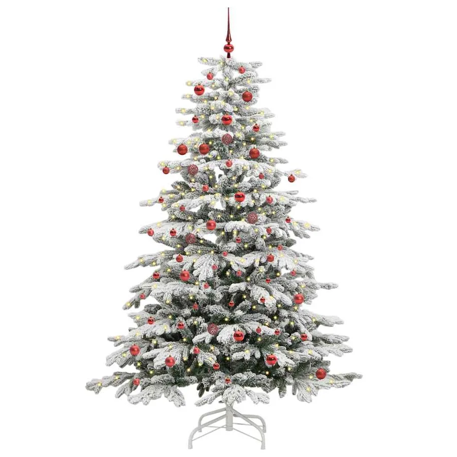 Sapin de Noël Artificiel à Branches Articulées Blanc 210 cm - 2
