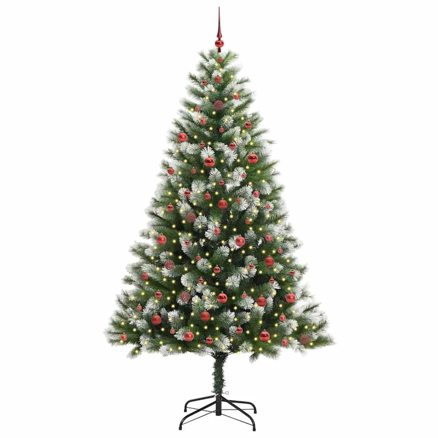 Sapin de Noël artificiel à charnière avec neige en flocons - 3