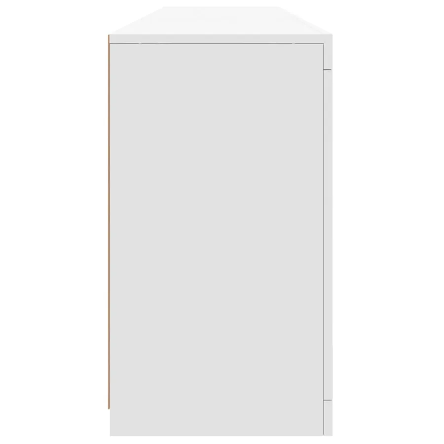 Buffet avec lumières LED blanc 162x37x67 cm - 7