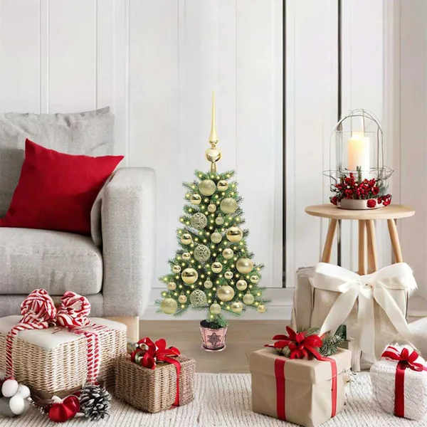 Sapin de Noël avec 150 LED avec support Vert 65 cm PE