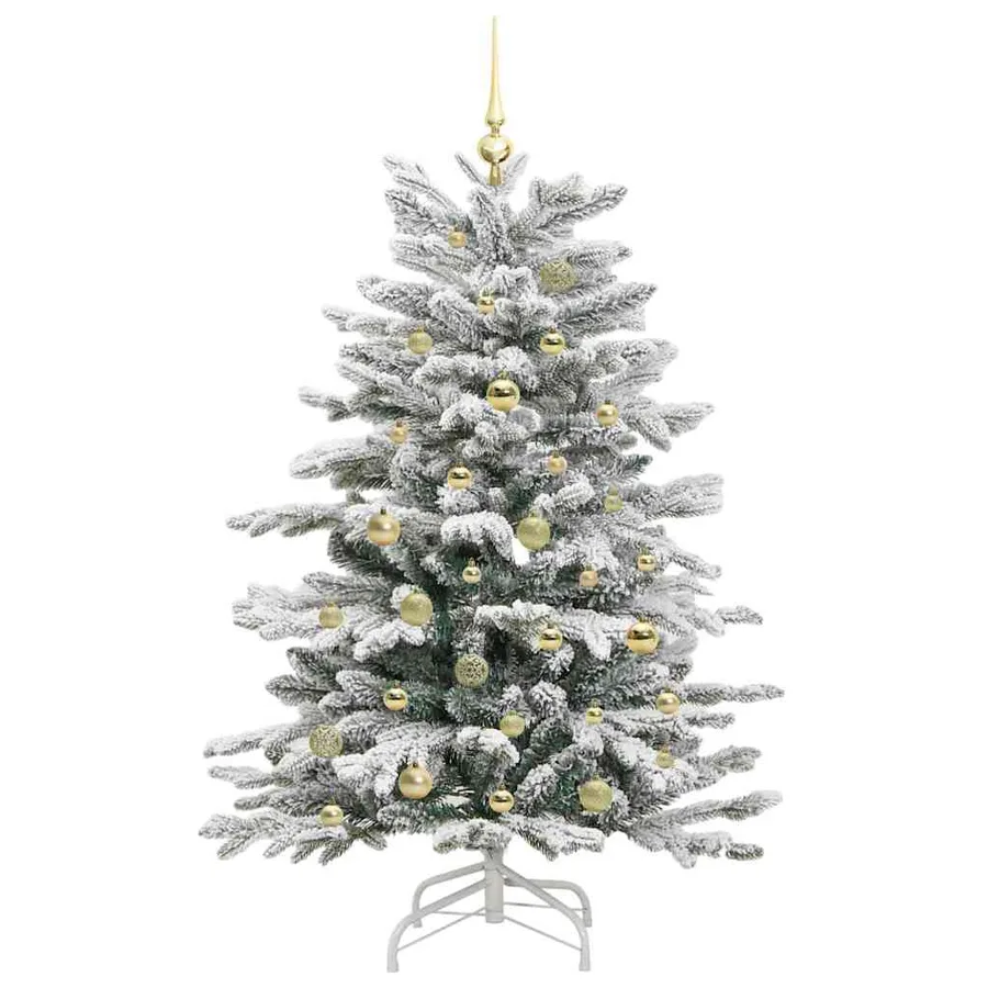 Sapin de Noël Artificiel à Branches Articulées Blanc 150 cm - 4