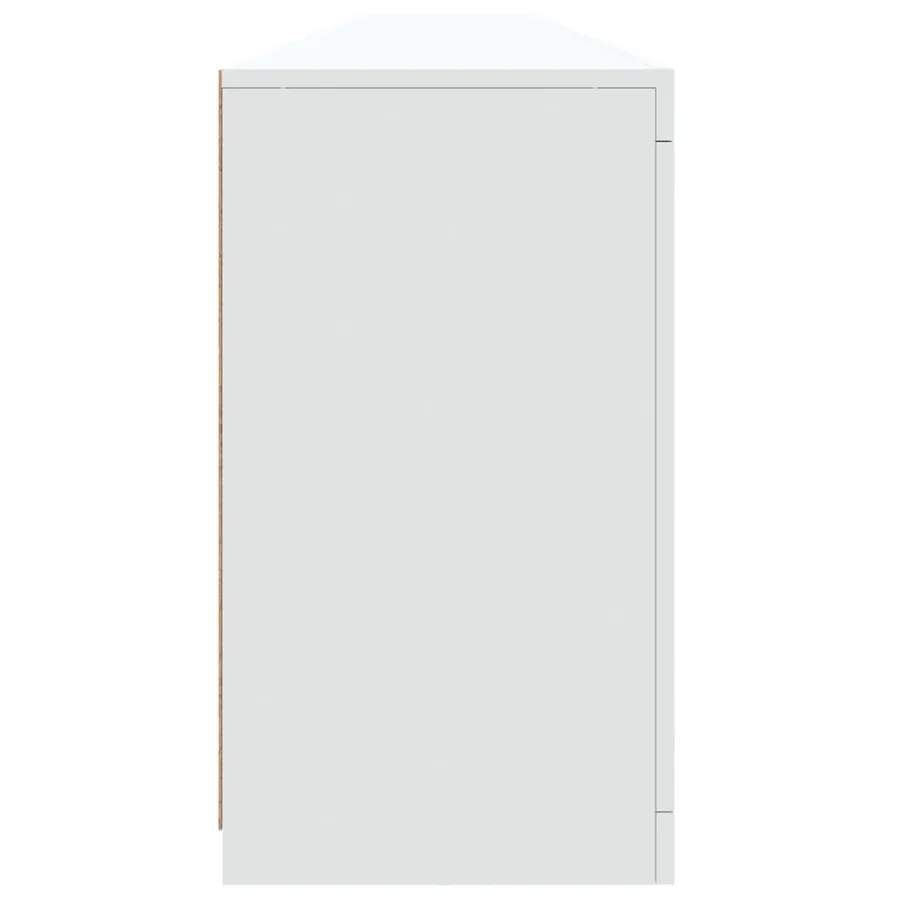Buffet avec lumières LED blanc 283x37x67 cm - 8