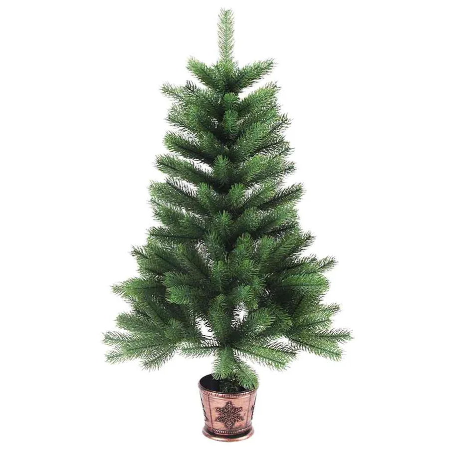 Sapin de Noël avec 150 LED avec support Vert 90 cm PE - 5