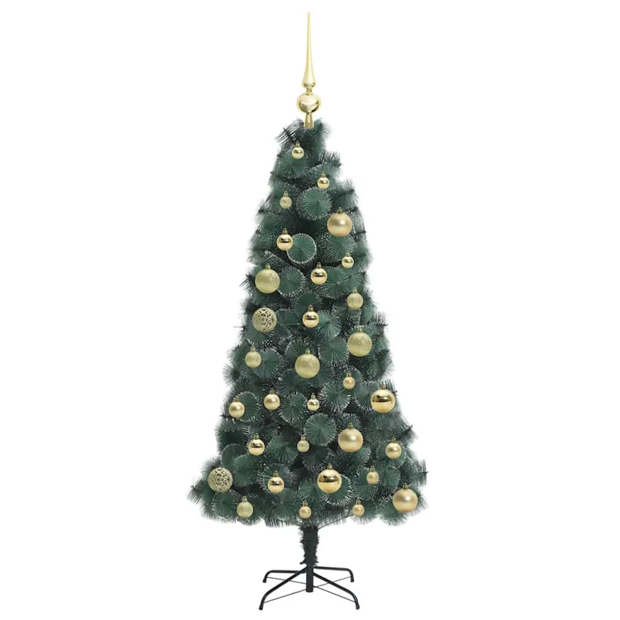 Arbre de Noël artificiel pré-éclairé avec ensemble de boules - 4