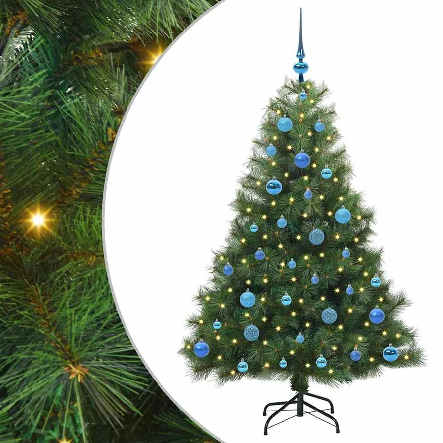 Sapin de Noël artificiel avec 150 LED Vert 150 cm PE et PVC - 2