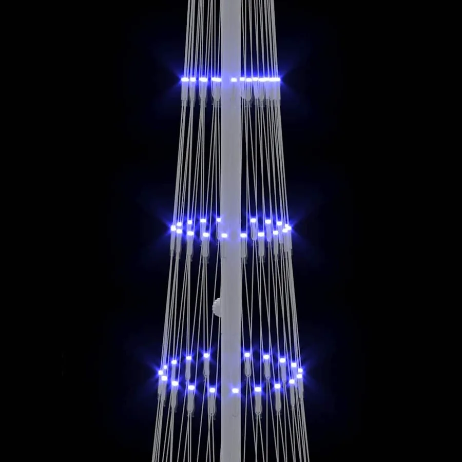 Arbre de Noël LED avec 230 LED Bleu 51 x 51 x 190 cm Métal - 7