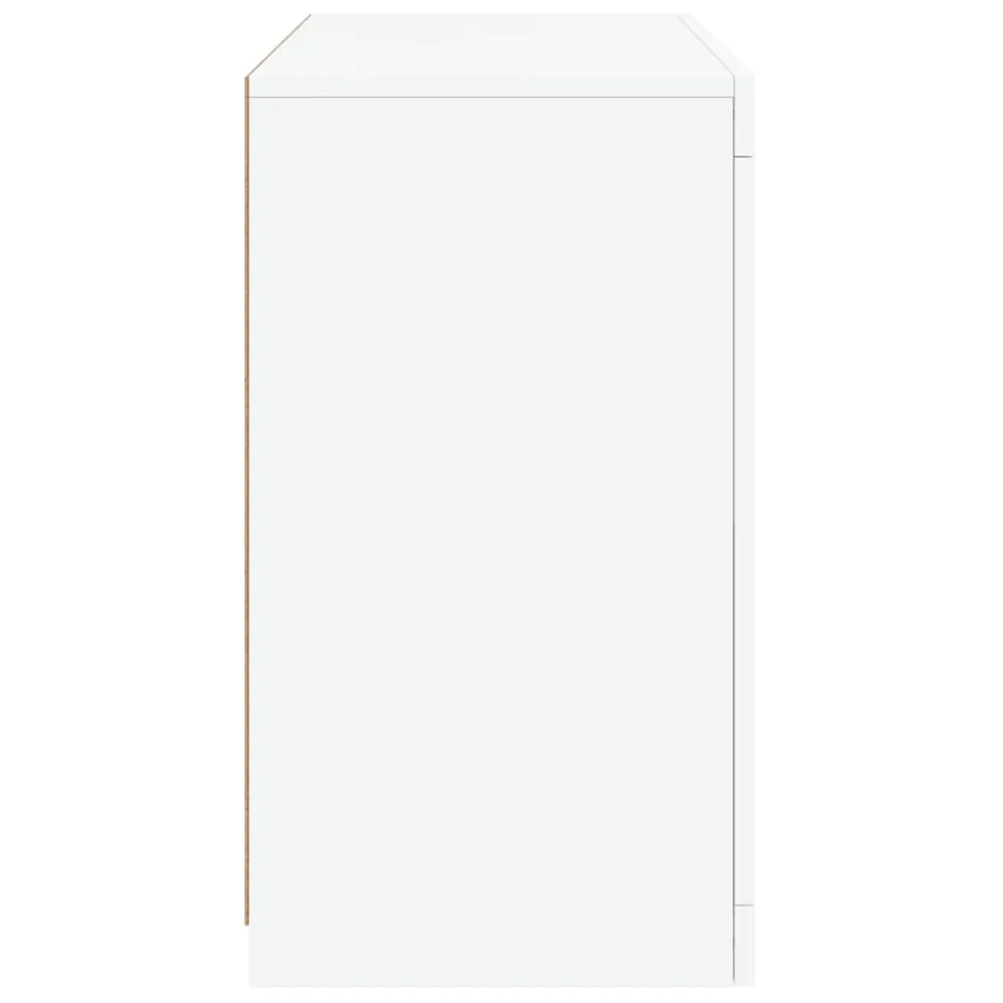 Buffet avec lumières LED blanc 60,5x37x67 cm - 8