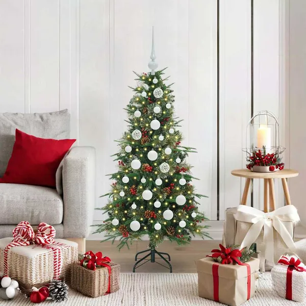 Sapin de Noël Artificiel à Branches Articulées Vert 120 cm