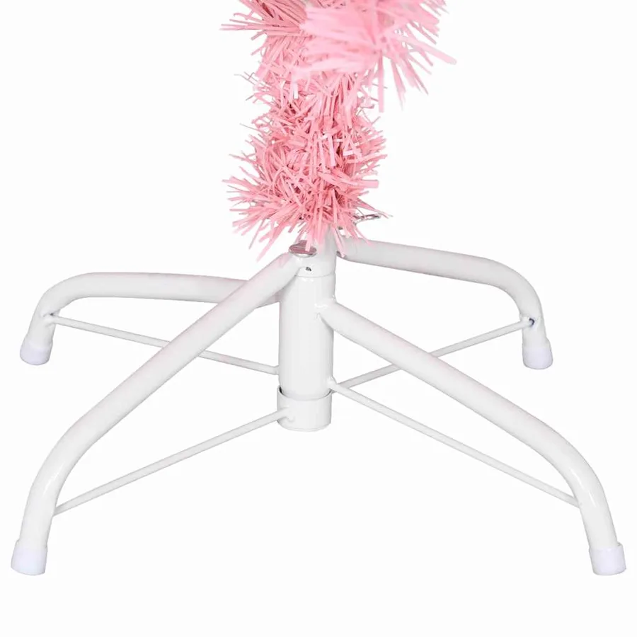 Sapin de Noël avec 150 LED avec support Rose 150 cm PVC - 12