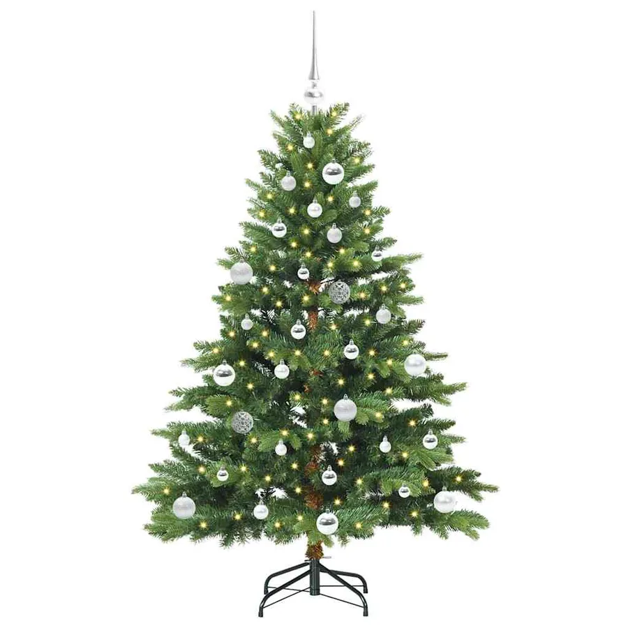 Sapin de Noël artificiel avec 150 LED Vert 150 cm PE et PVC - 3