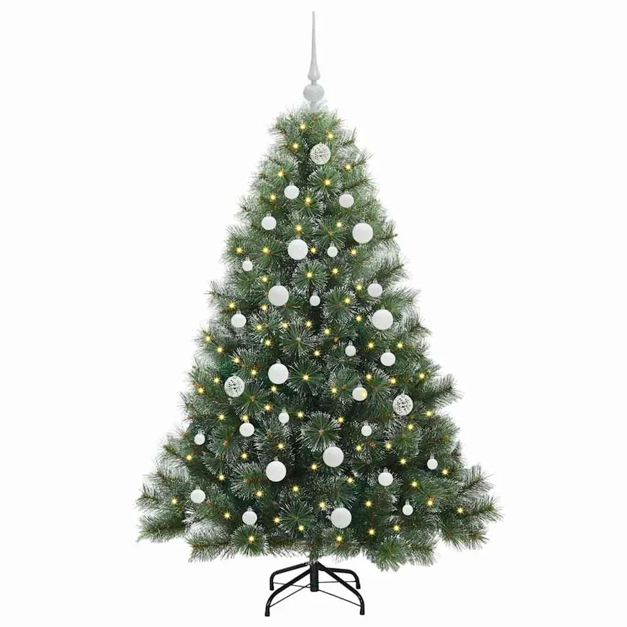 Sapin de Noël artificiel avec 150 LED Vert 150 cm PE et PVC - 3
