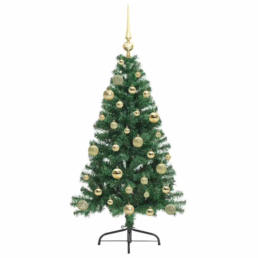 Sapin de Noël artificiel pré-éclairé Vert 120 cm PVC - 4