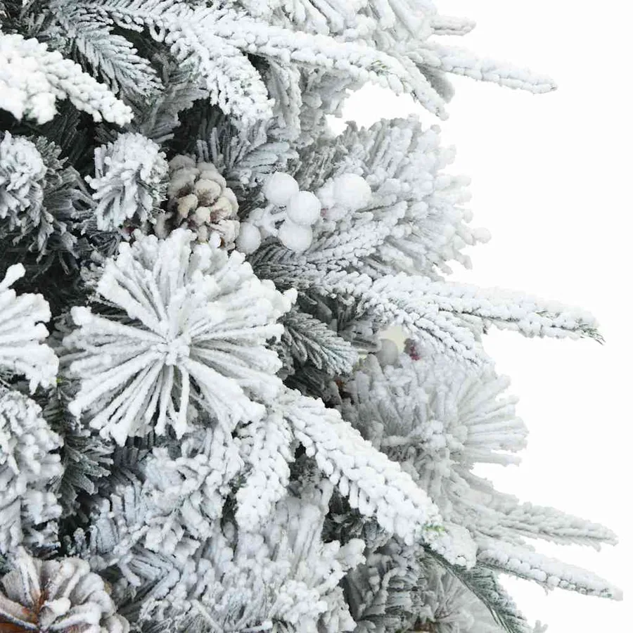Sapin de Noël Artificiel à Branches Articulées Blanc 150 cm - 10