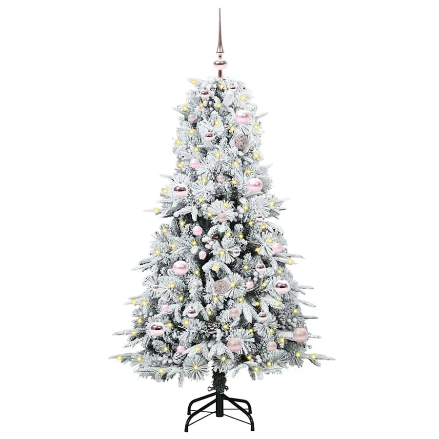 Sapin de Noël Artificiel à Branches Articulées Blanc 150 cm - 2