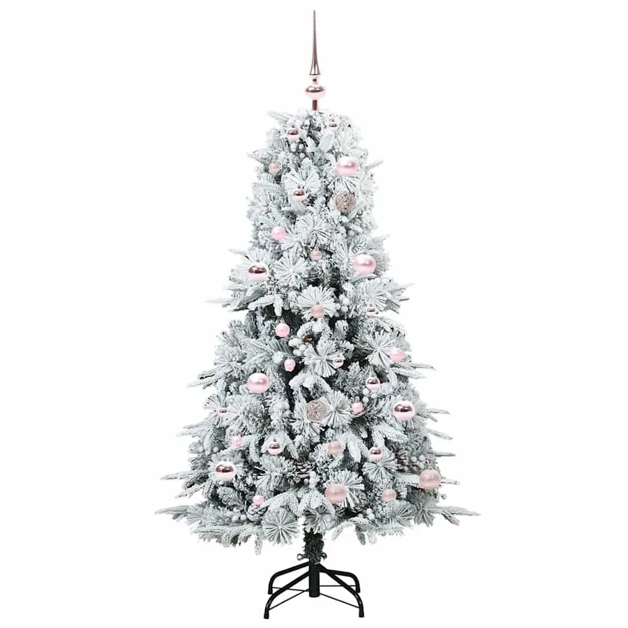Sapin de Noël Artificiel à Branches Articulées Blanc 150 cm - 3