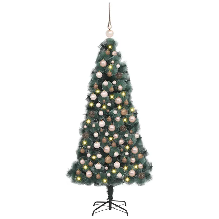 Arbre de Noël artificiel pré-éclairé avec ensemble de boules - 2