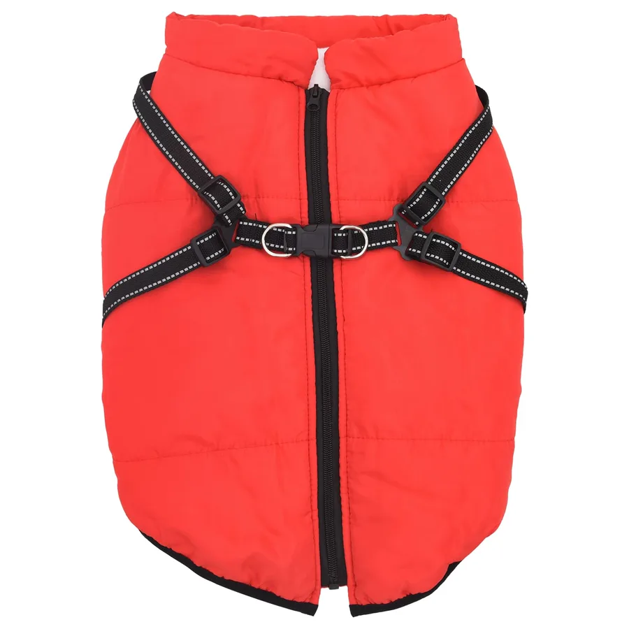Manteau pour chien Rouge L68 Fleece et Polyester - 2