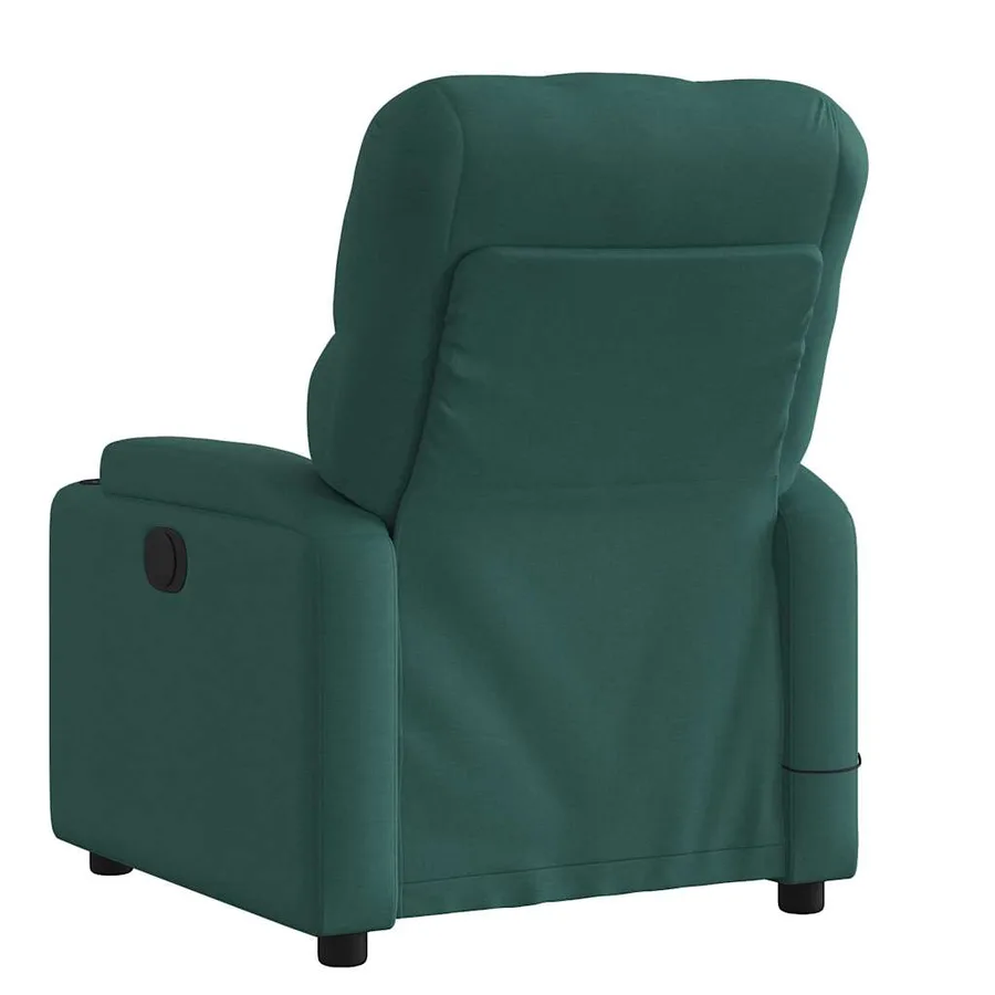 Fauteuil de massage inclinable Vert foncé Tissu - 5