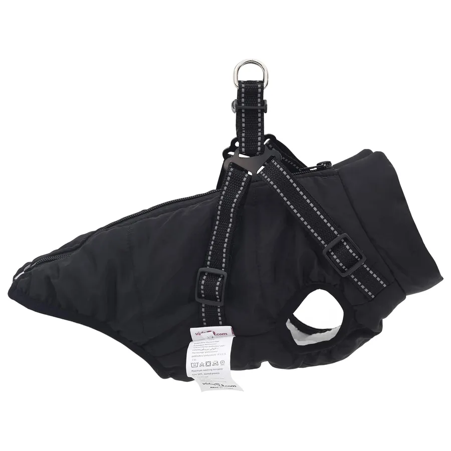 Manteau pour chien Noir L40 Fleece et Polyester - 4