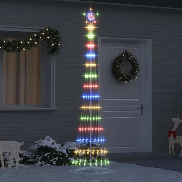 Arbre de Noël LED avec 290 LED Multicolore 250 cm Métal
