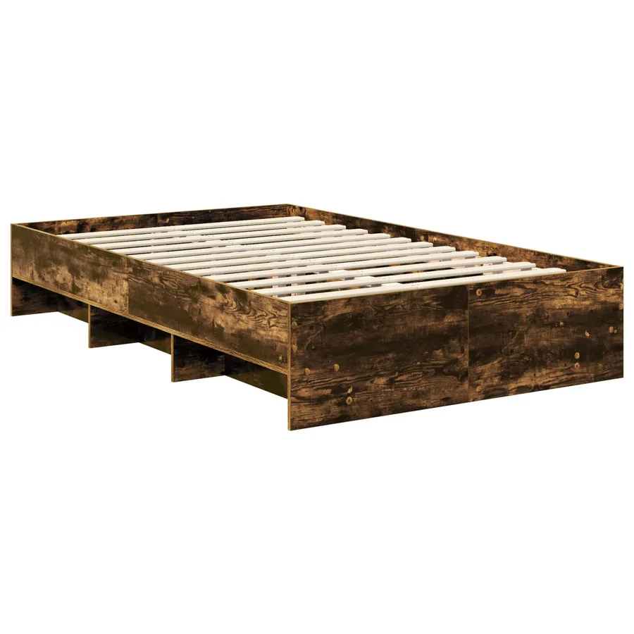 Cadre de lit Chêne fumé 120 x 123 cm Bois d'ingénierie - 5