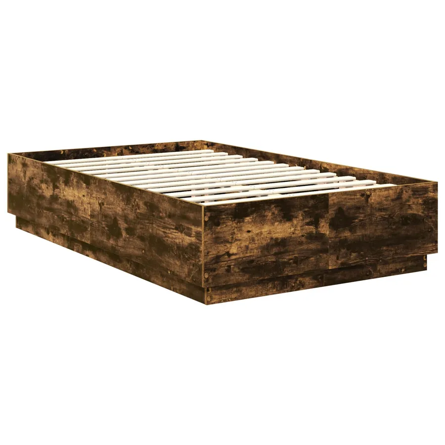 Cadre de lit Chêne fumé 120 x 190 cm Bois d'ingénierie - 5