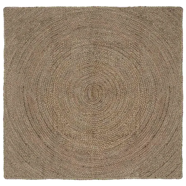 Tapis de surface Gris 120 x 120 cm Jute