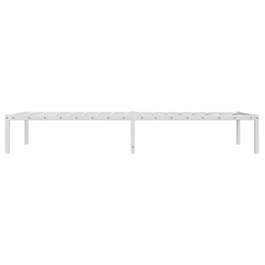 Cadre de lit métal sans matelas blanc 90x190 cm - 6