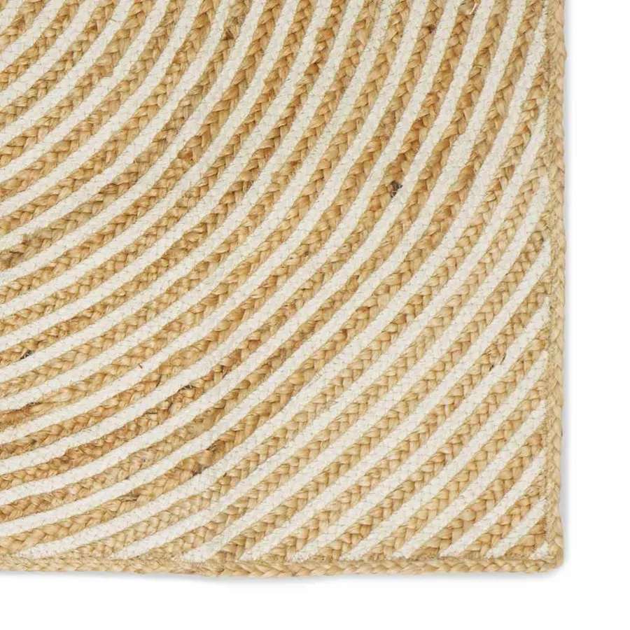 Tapis de surface Blanc 120 x 120 cm Jute - 6
