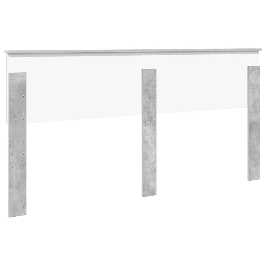 Tête de lit Gris béton Bois d'ingénierie - 6
