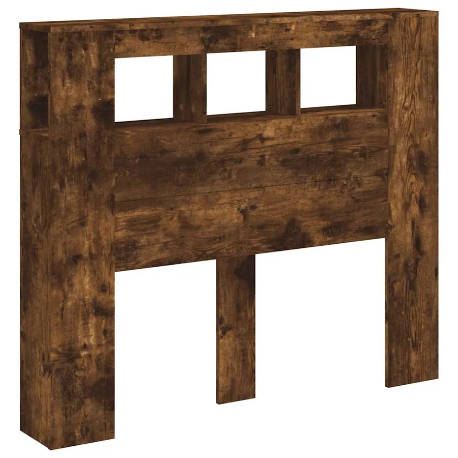 Tête de lit à LED chêne fumé 120x18,5x103,5cm bois d'ingénierie - 4