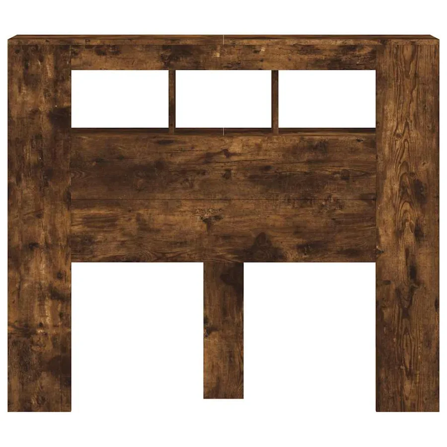 Tête de lit à LED chêne fumé 120x18,5x103,5cm bois d'ingénierie - 5