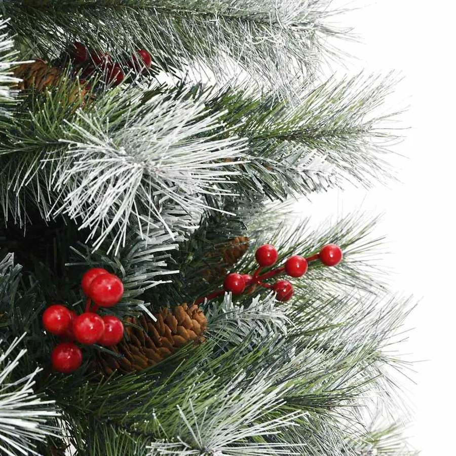 Sapin de Noël artificiel Vert et blanc 150 cm - 11