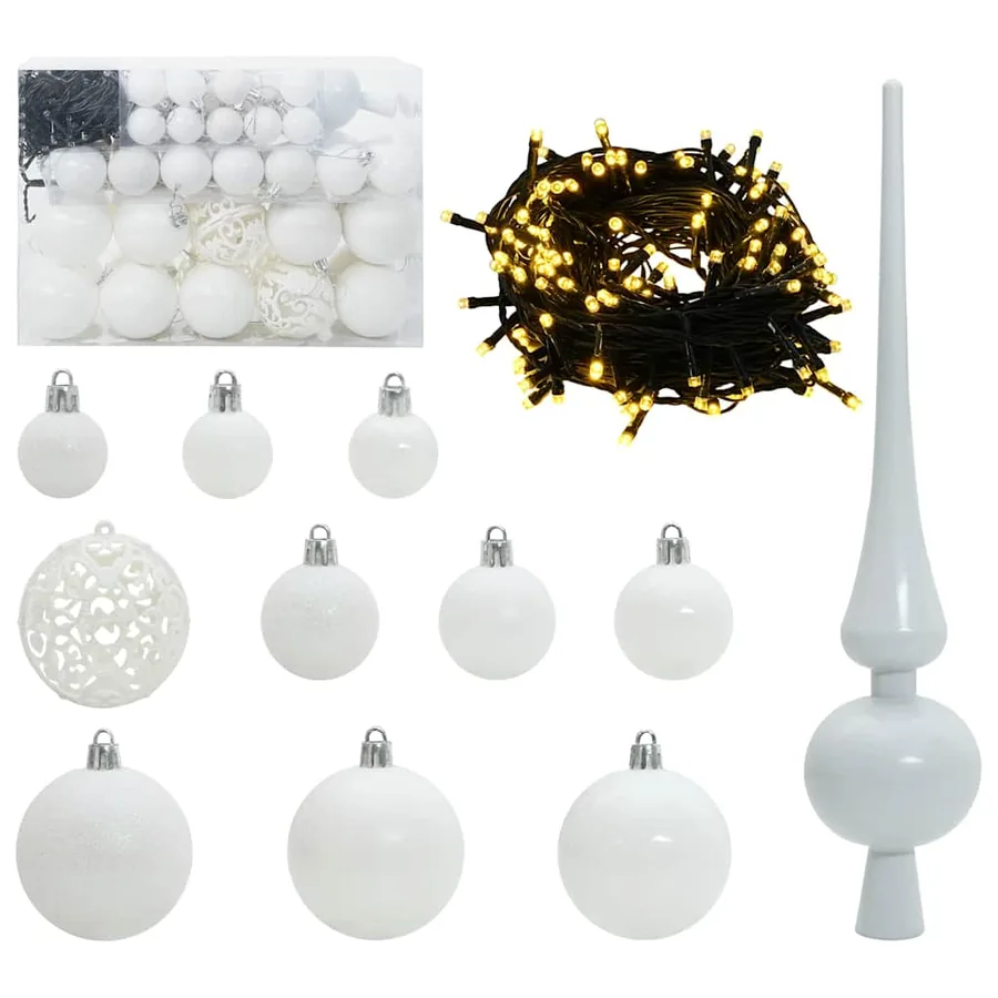 Sapin de Noël artificiel Vert et blanc 150 cm - 6