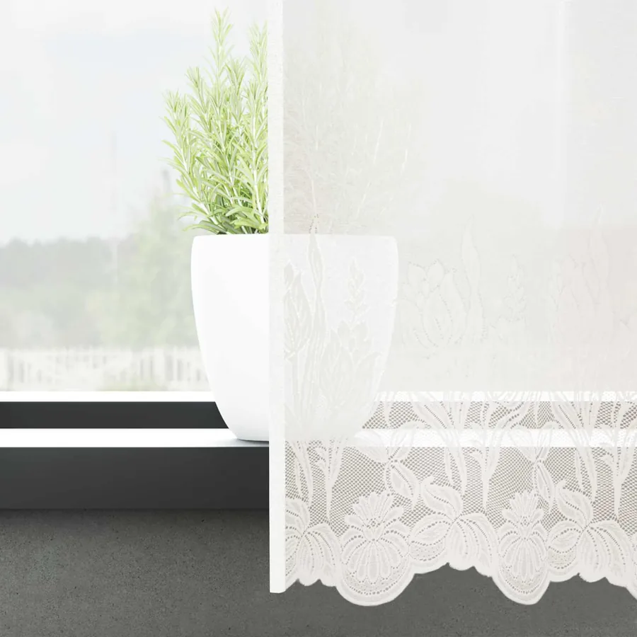 Rideau en Dentelle Blanc 1200 x 300 cm Polyester - 3