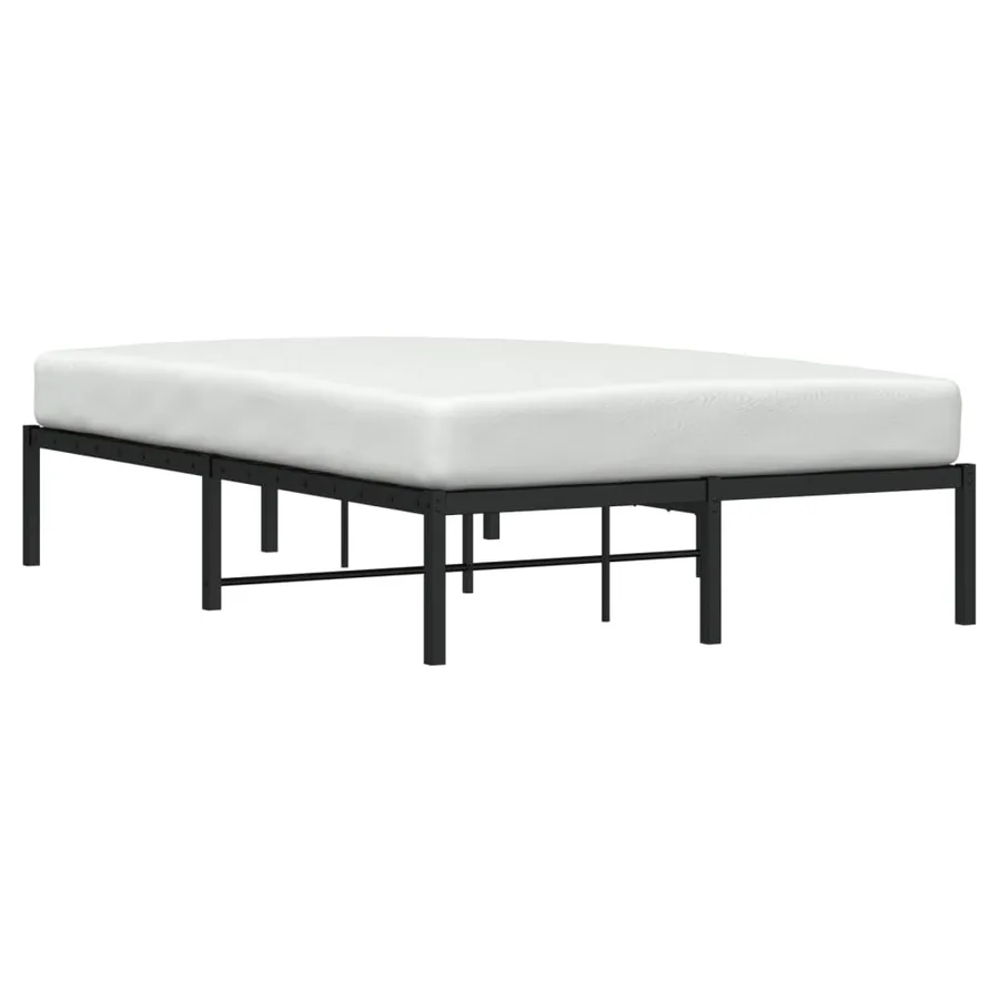 Cadre de lit métal sans matelas noir 120x190 cm - 3