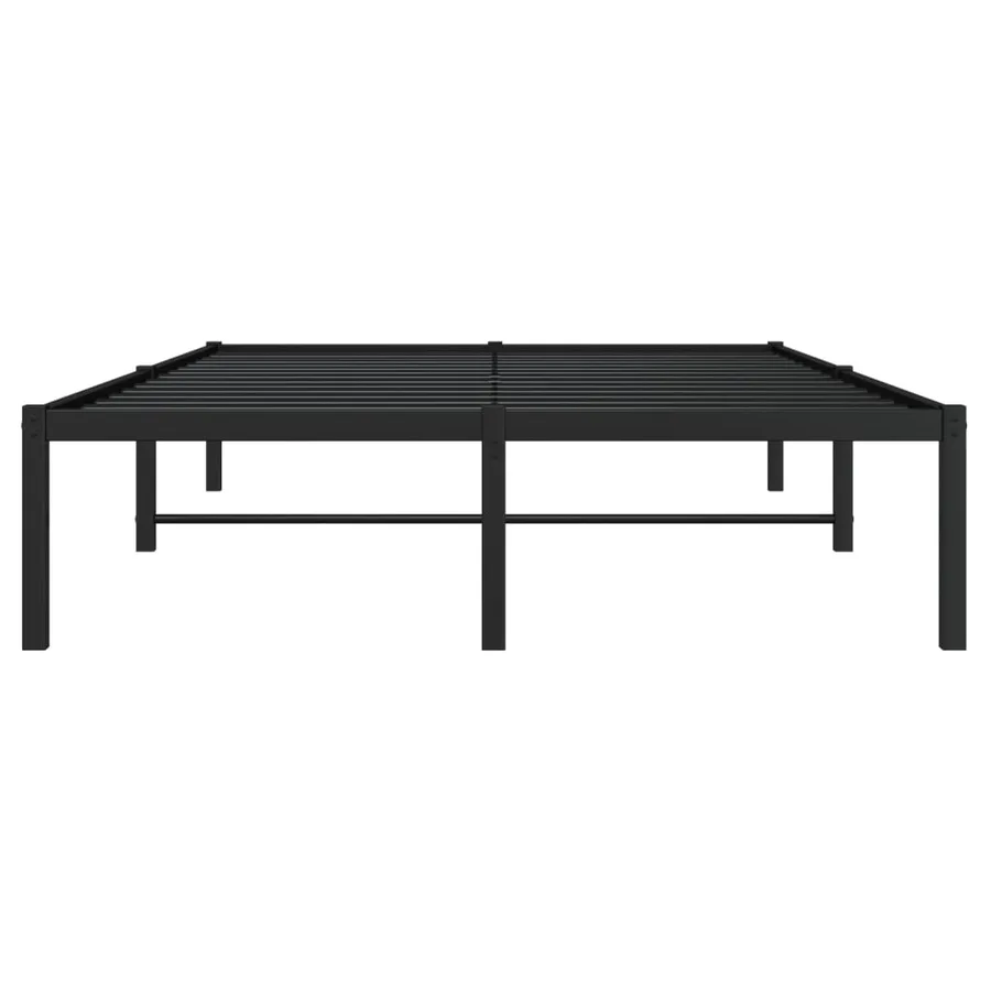Cadre de lit métal sans matelas noir 120x190 cm - 5