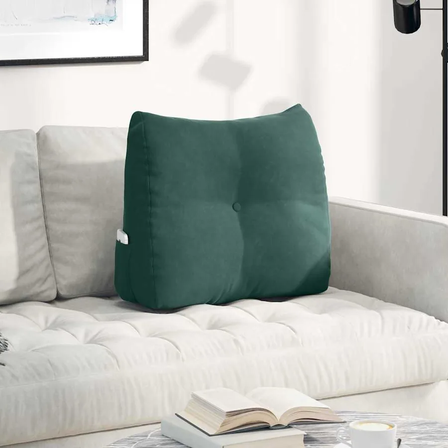 Coussin de Dos Vert foncé 60 x 24 x 50 cm Velours