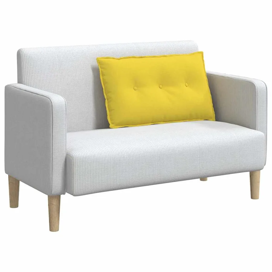 Coussin de Dos Jaune clair 80 x 19 x 50 cm tissu - 3