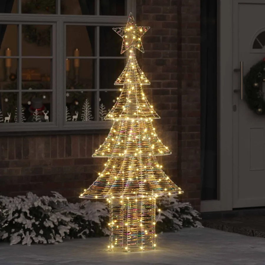 Sapin de Noël avec 240 LED Blanc chaud 181 cm PET