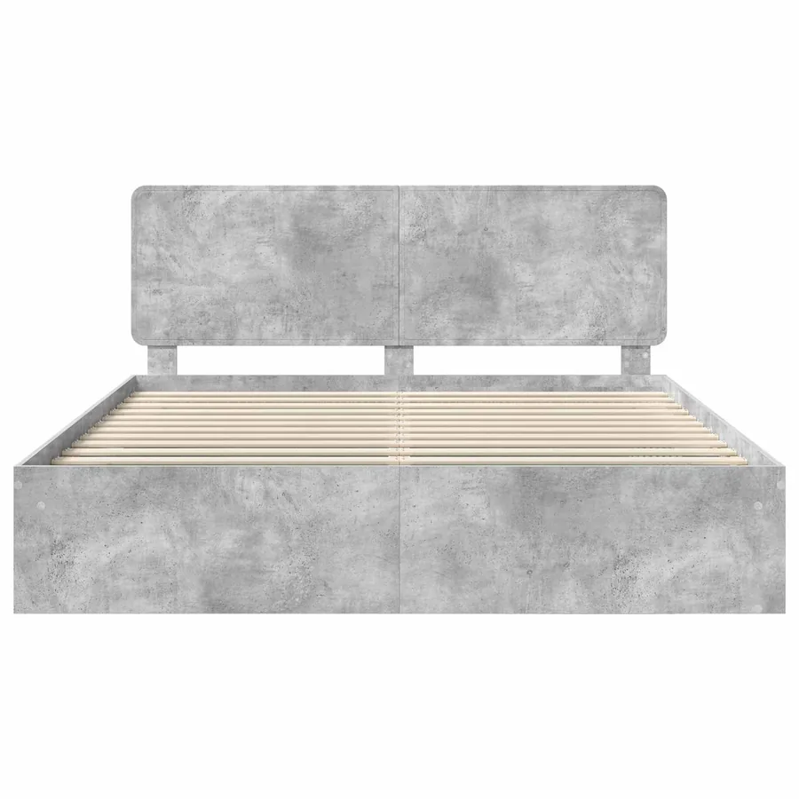 Cadre de lit Béton 180 x 200 cm Bois de pin massif - 7