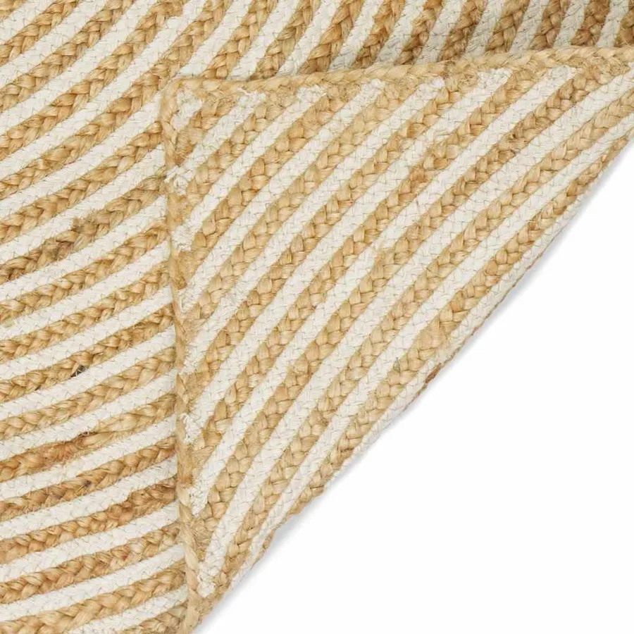 Tapis de surface Blanc 80 x 200 cm Jute - 5