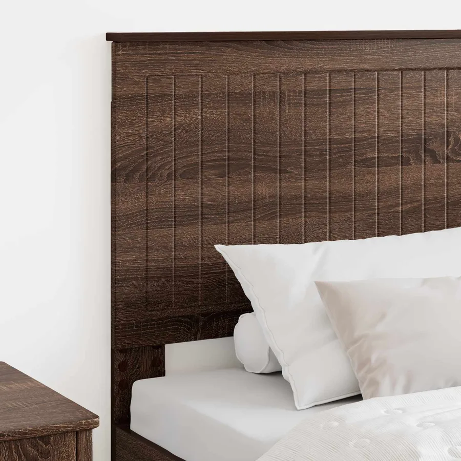 Tête de lit avec tête de lit Chêne brun 80 cm Bois d'ingénierie - 3