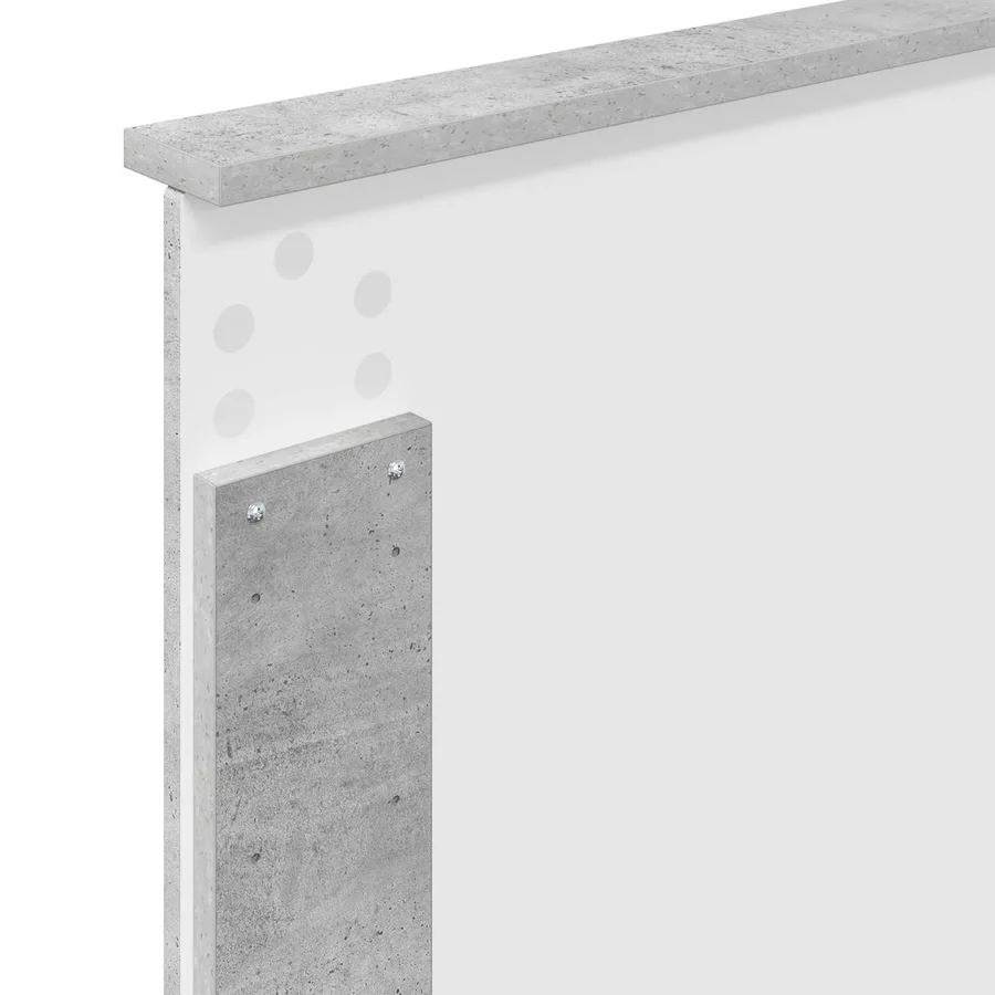Lit de Rangement Gris béton 75 x 190 cm Bois d'ingénierie - 12