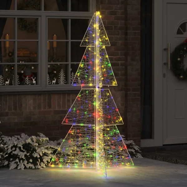 Sapin de Noël avec 240 LED Multicolore 180 cm Acrylique