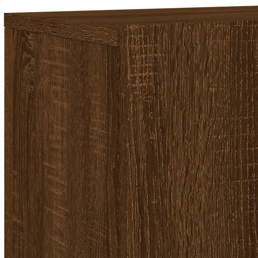 Meuble TV mural chêne marron 60x30x41 cm - 9