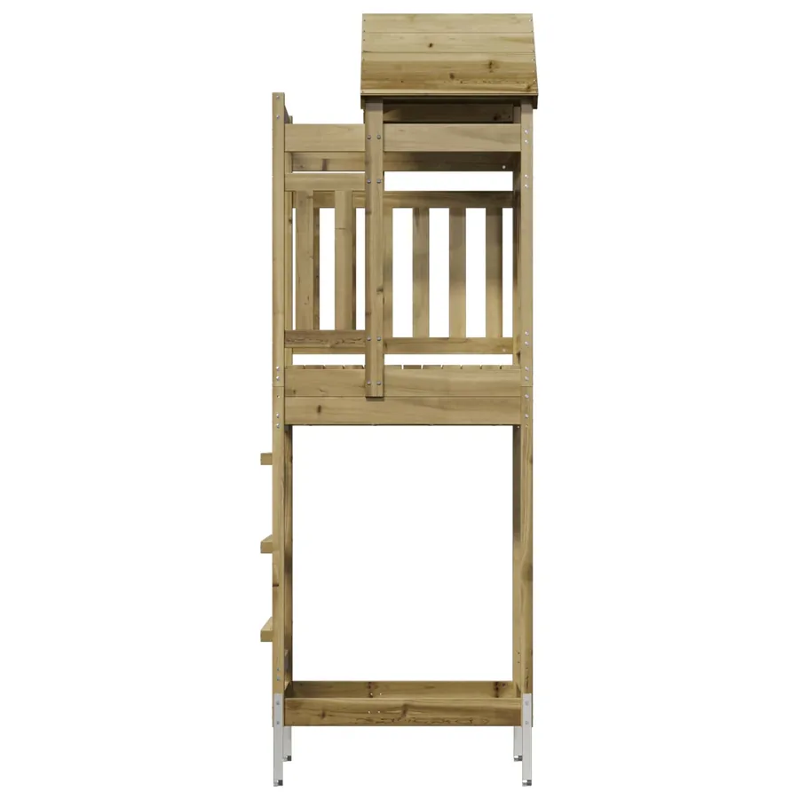 Tour de jeu Marron 52,5 x 85 x 238 cm Bois solide imprégné - 3